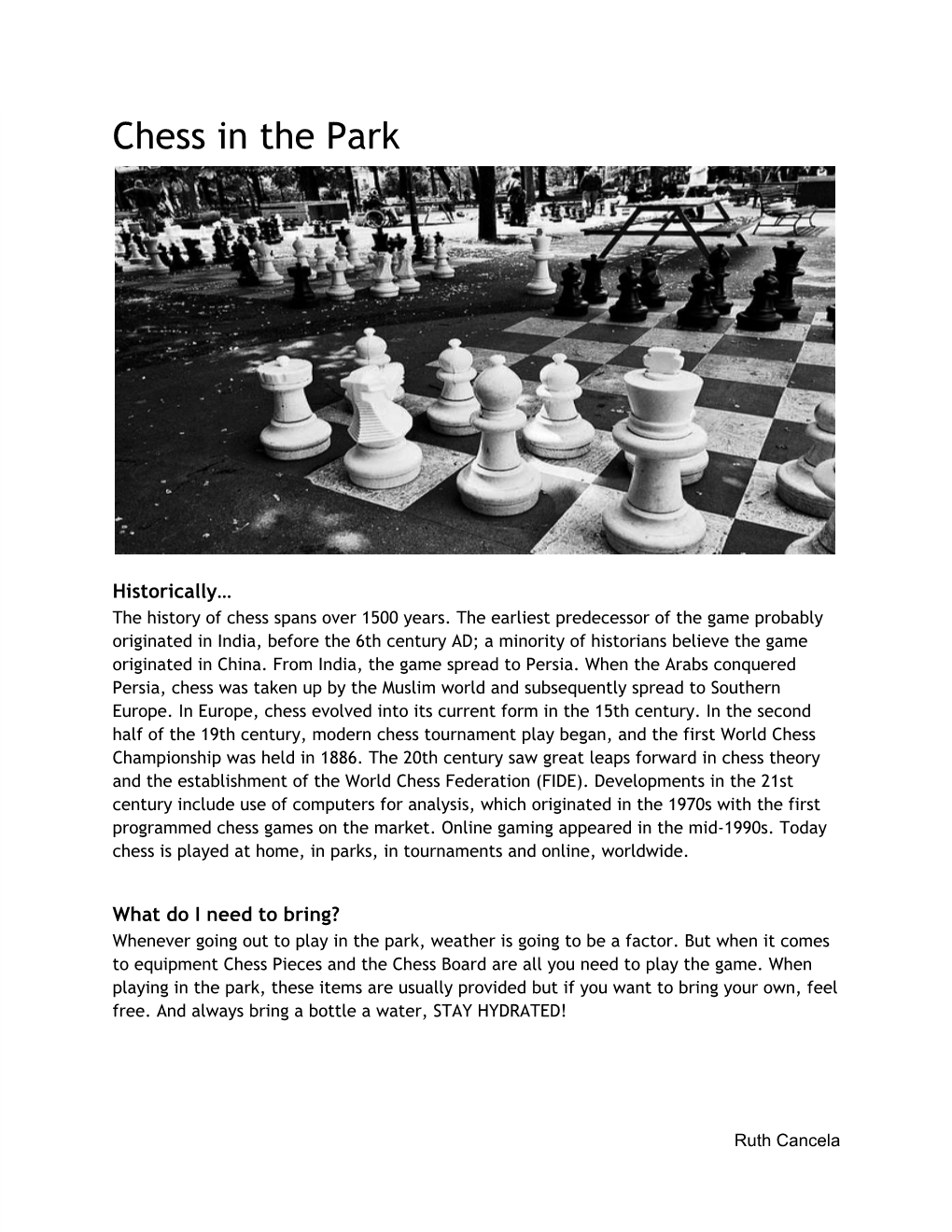 Chess in the Park