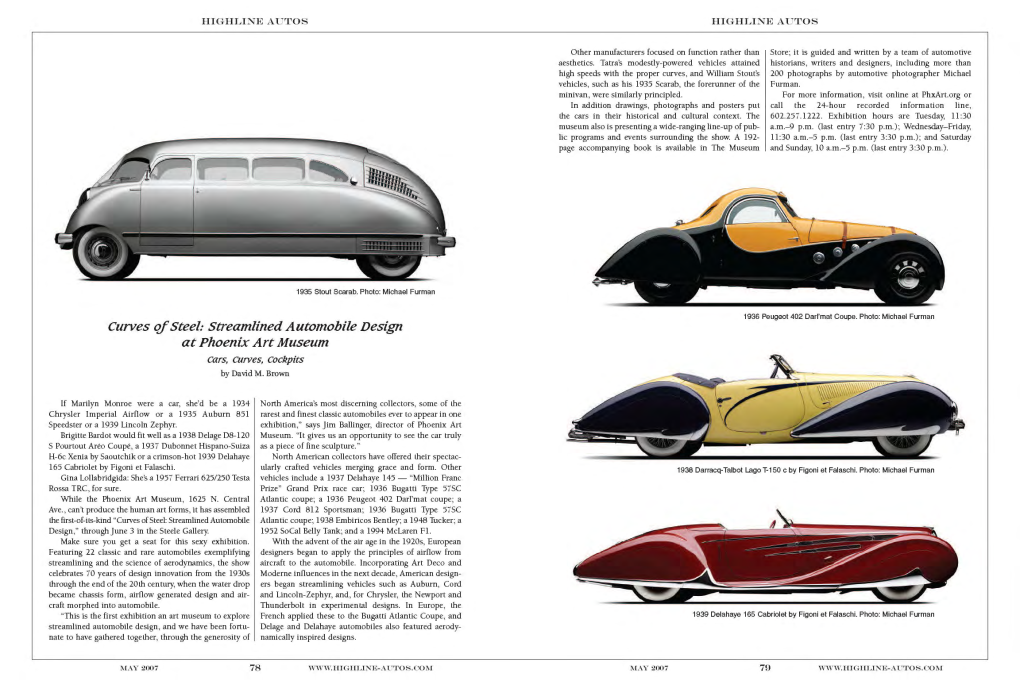 Curves Qf Steel: Streamlined Automobile Design at Phoenix Art Museum