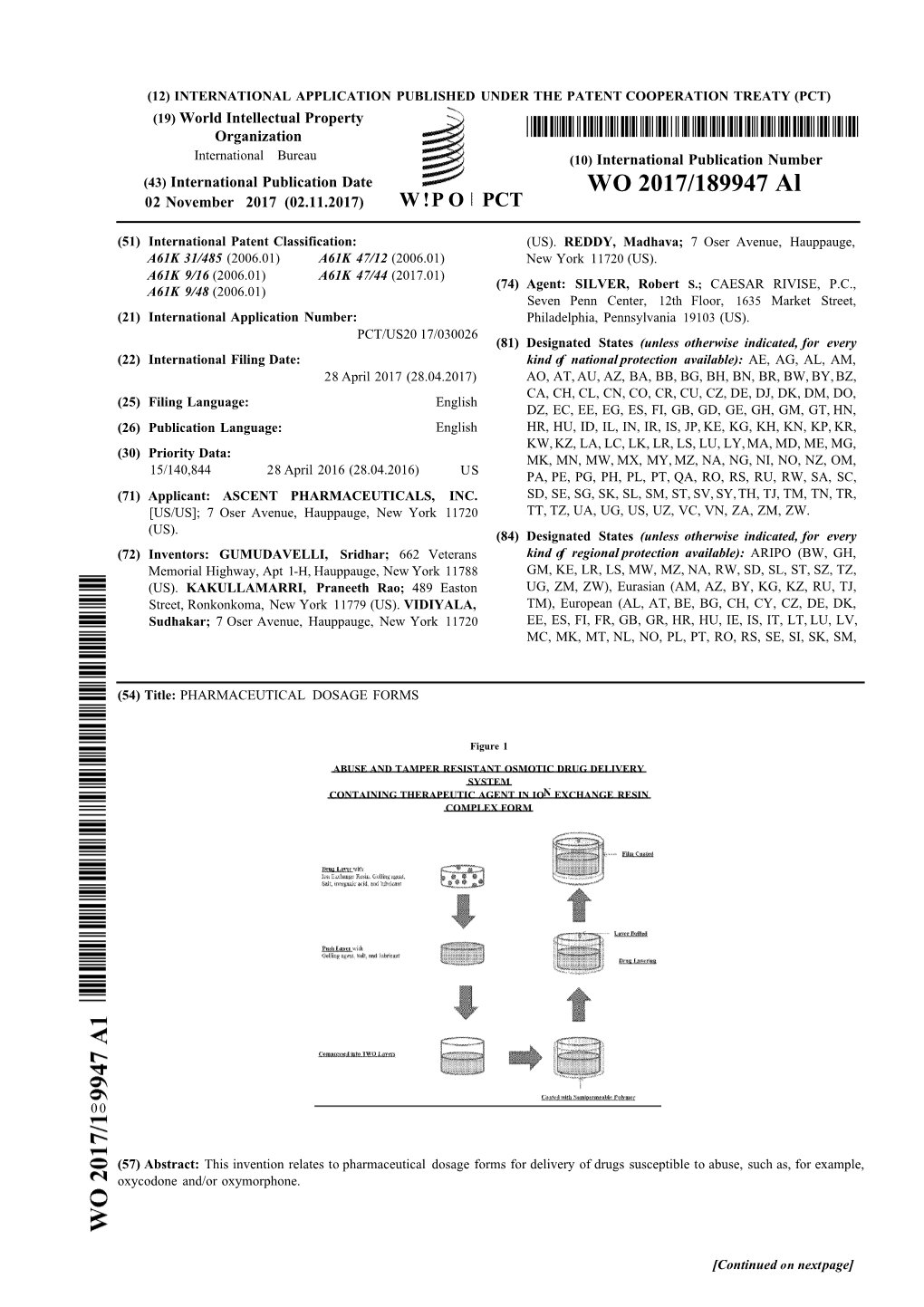 WO 2017/189947 Al 02 November 2017 (02.11.2017) W !P O PCT