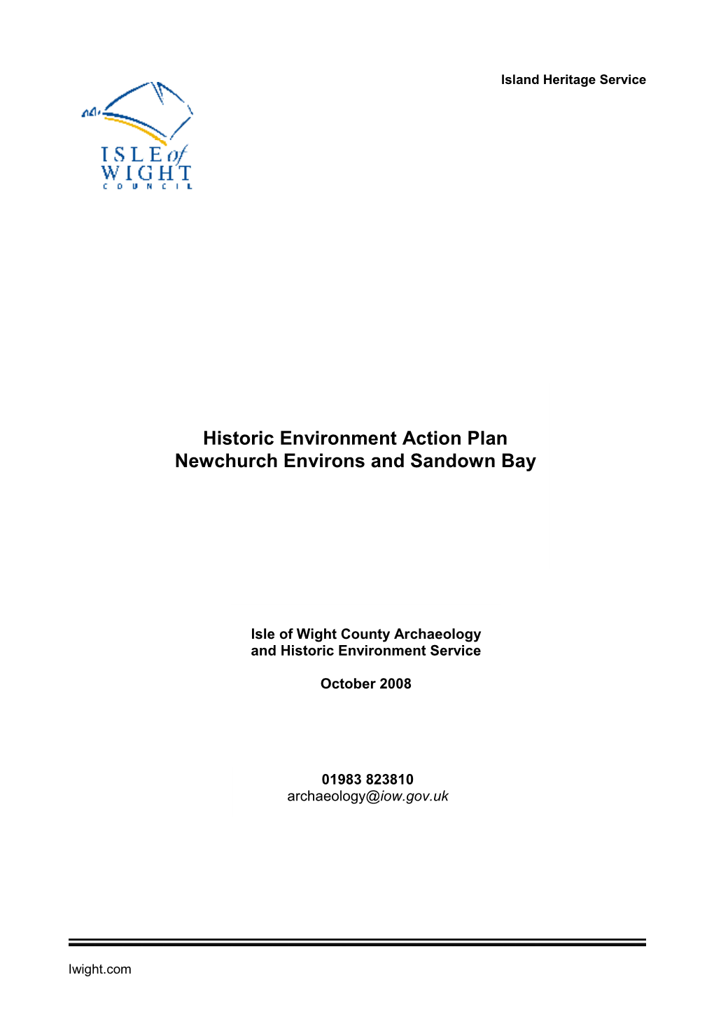 Newchurch Environs and Sandown Bay HEAP
