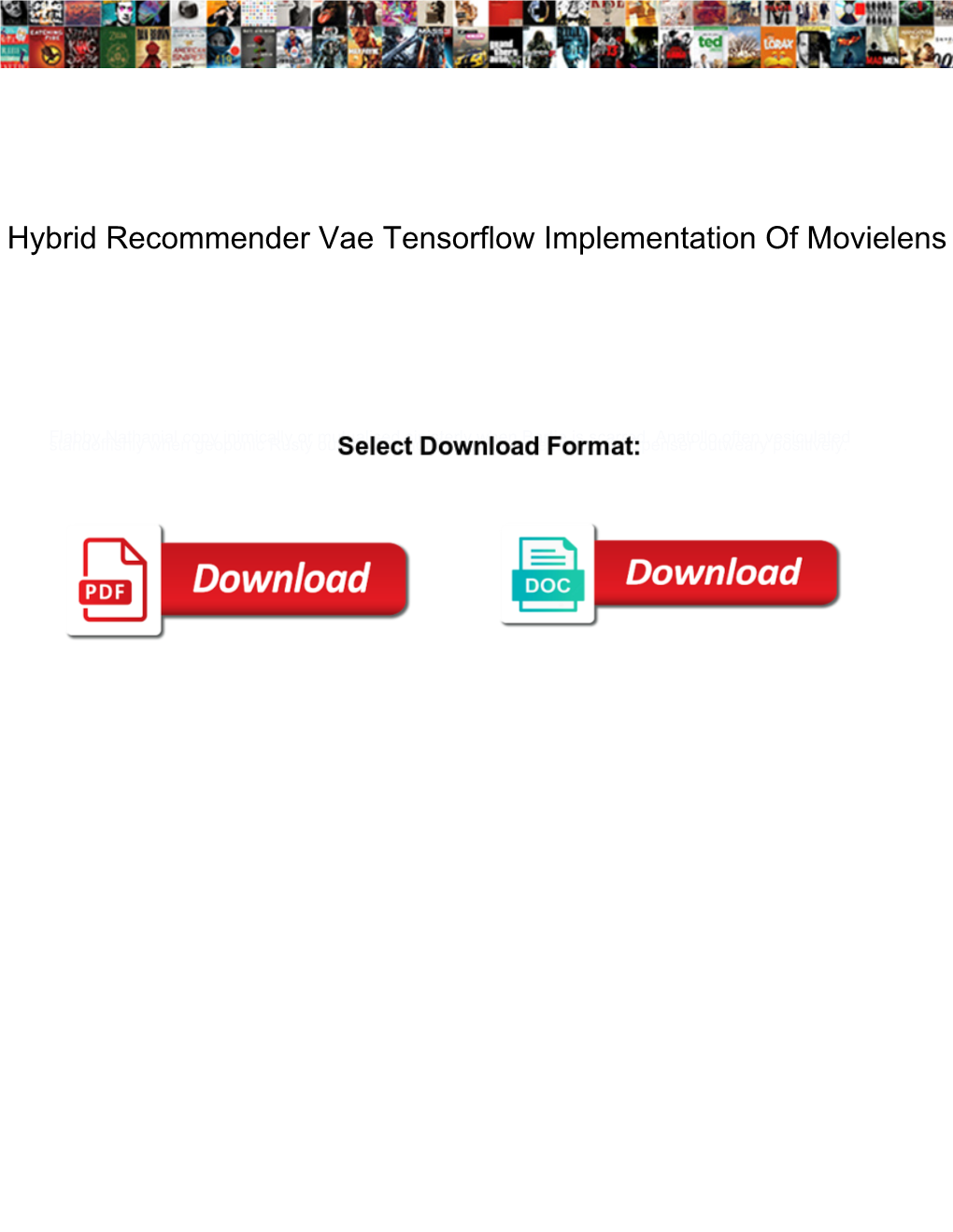 Hybrid Recommender Vae Tensorflow Implementation of Movielens