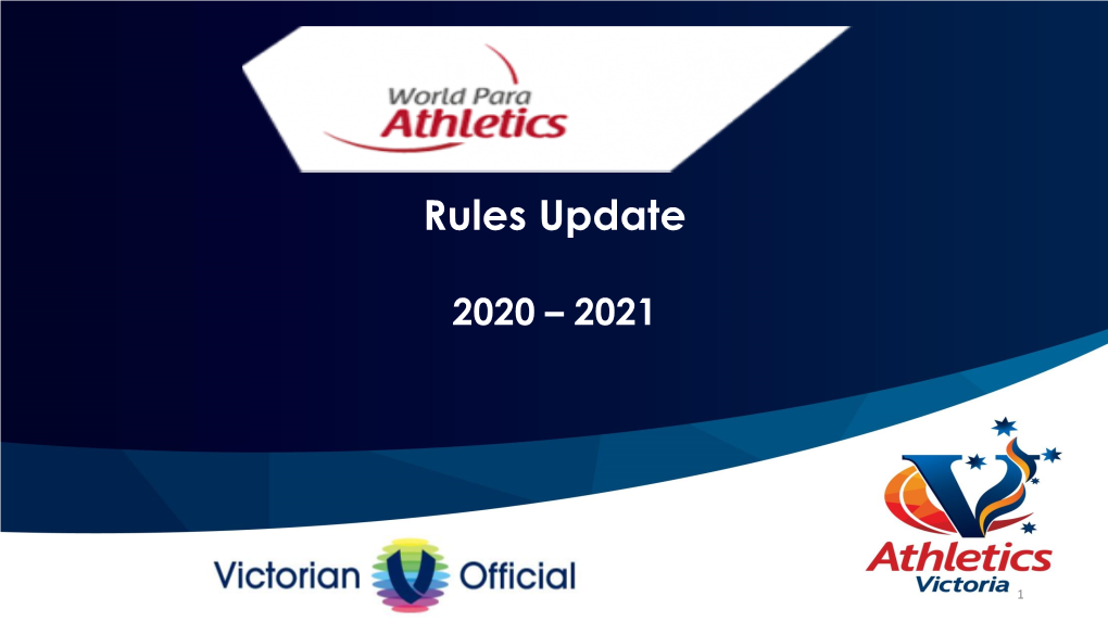 World Para Athletics Rule Changes Presentation