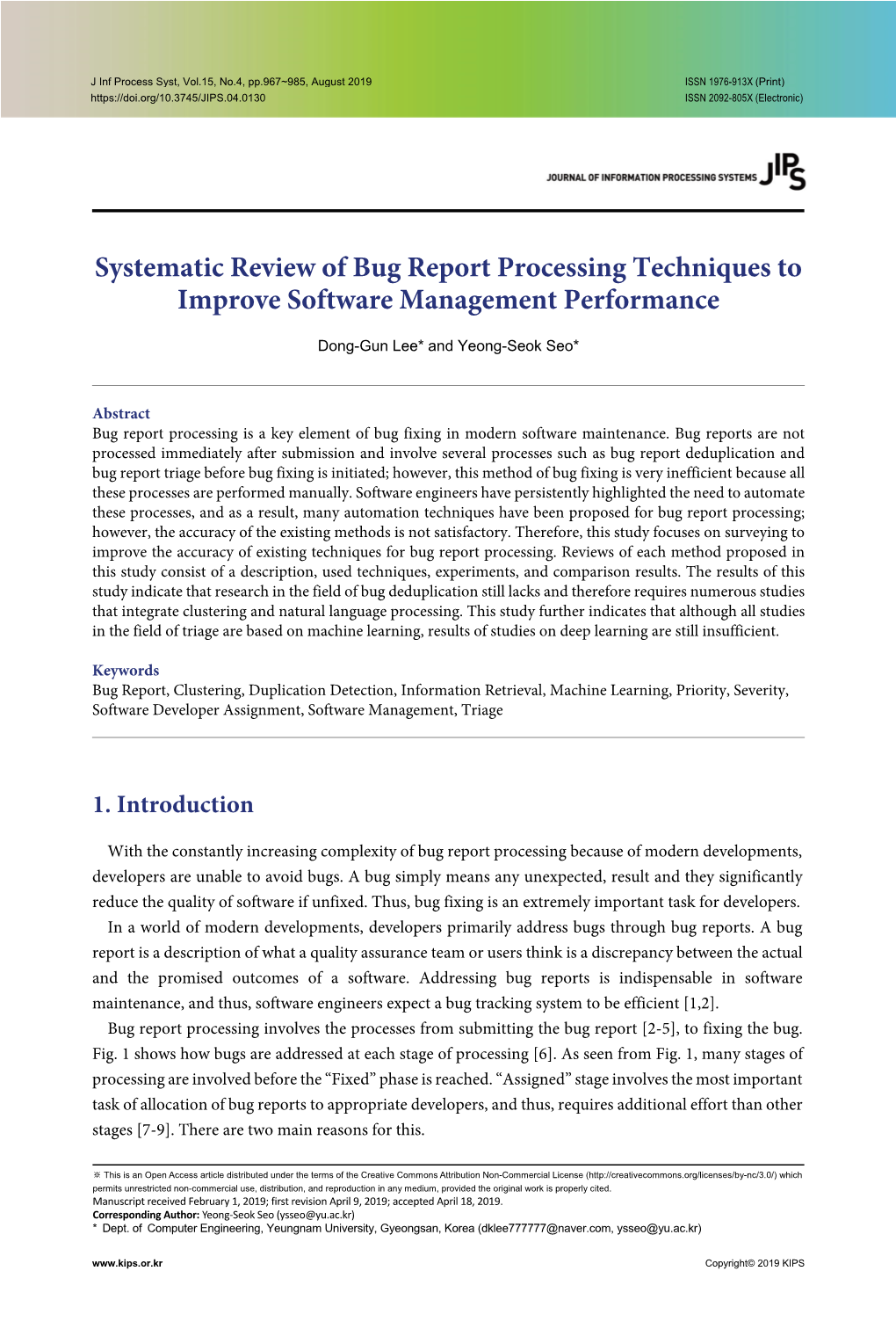 Systematic Review of Bug Report Processing Techniques to Improve Software Management Performance