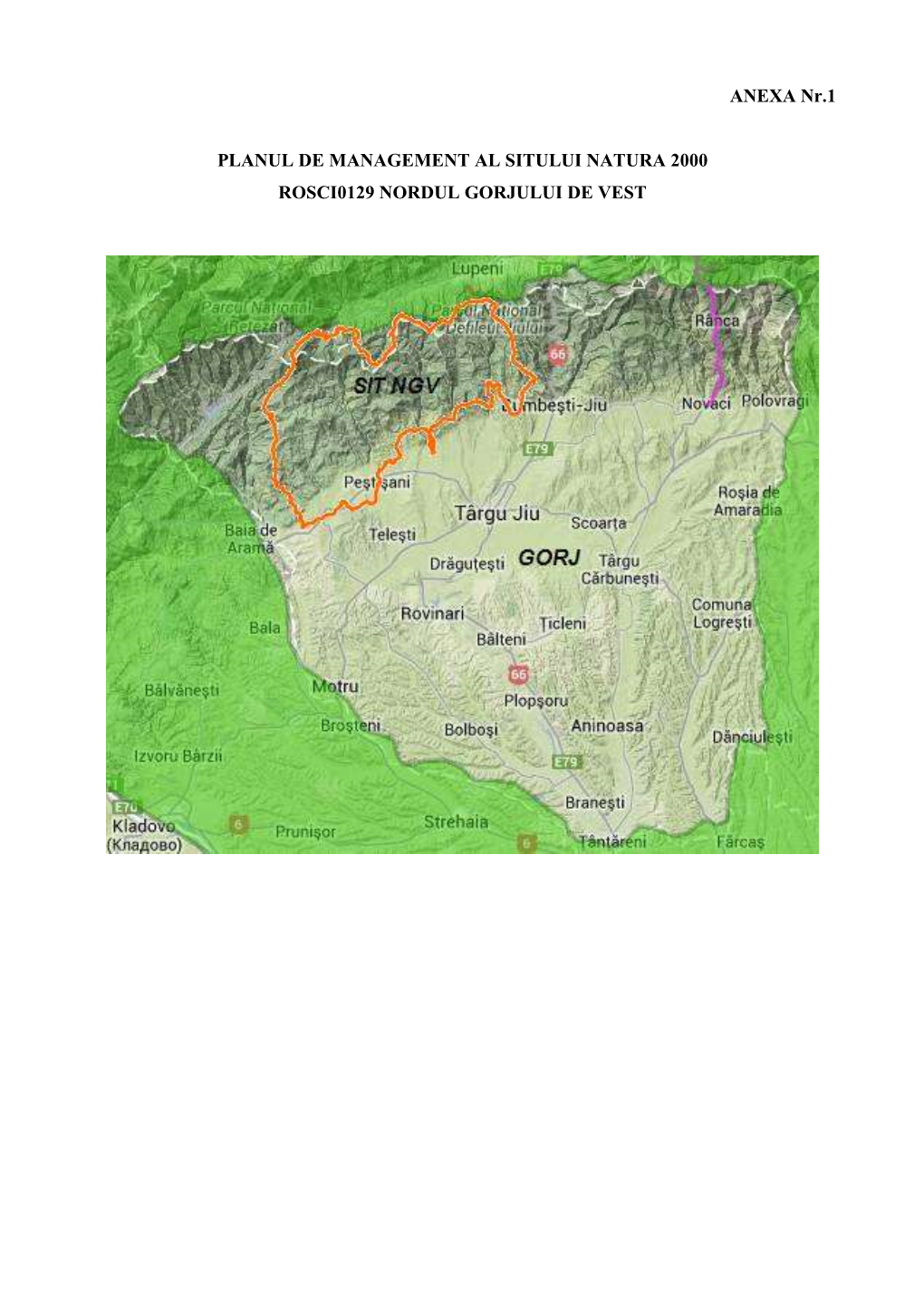 Planul De Management Al Sitului Rosci0129-Nordul Gorjului De Vest