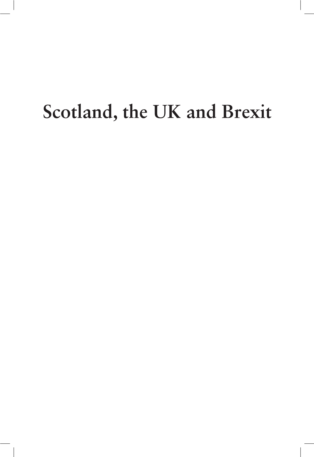 Scotland, the UK and Brexit