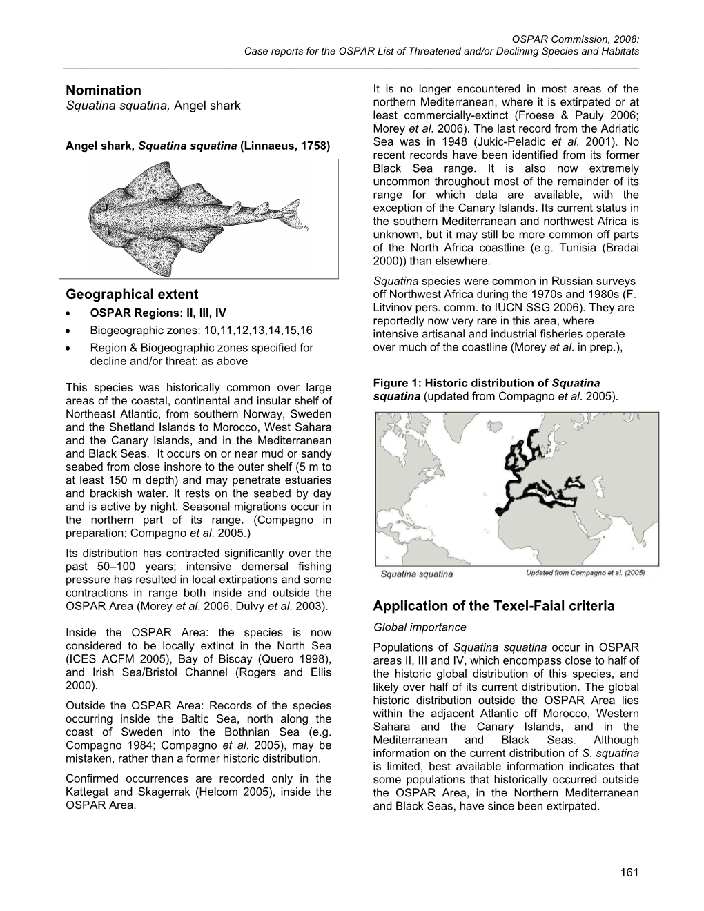 Case Reports for Species & Habitats on the Initial Draft