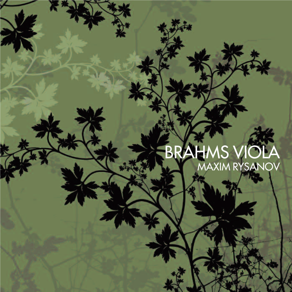 Brahms Viola Maxim Rysanov