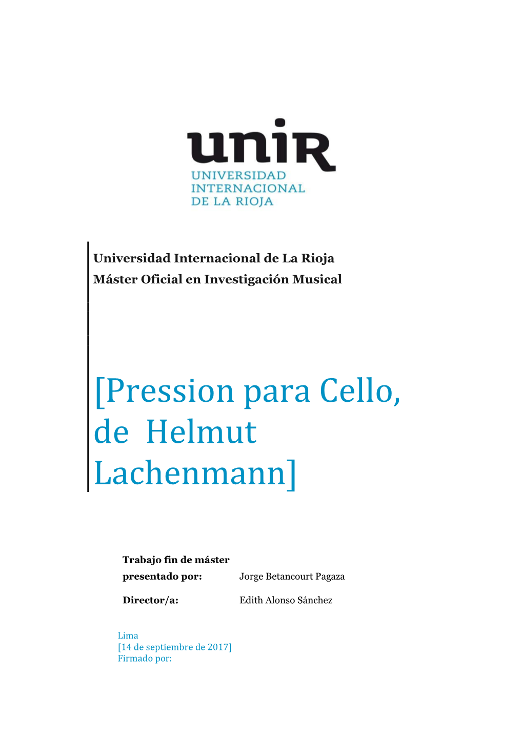 [Pression Para Cello, De Helmut Lachenmann]