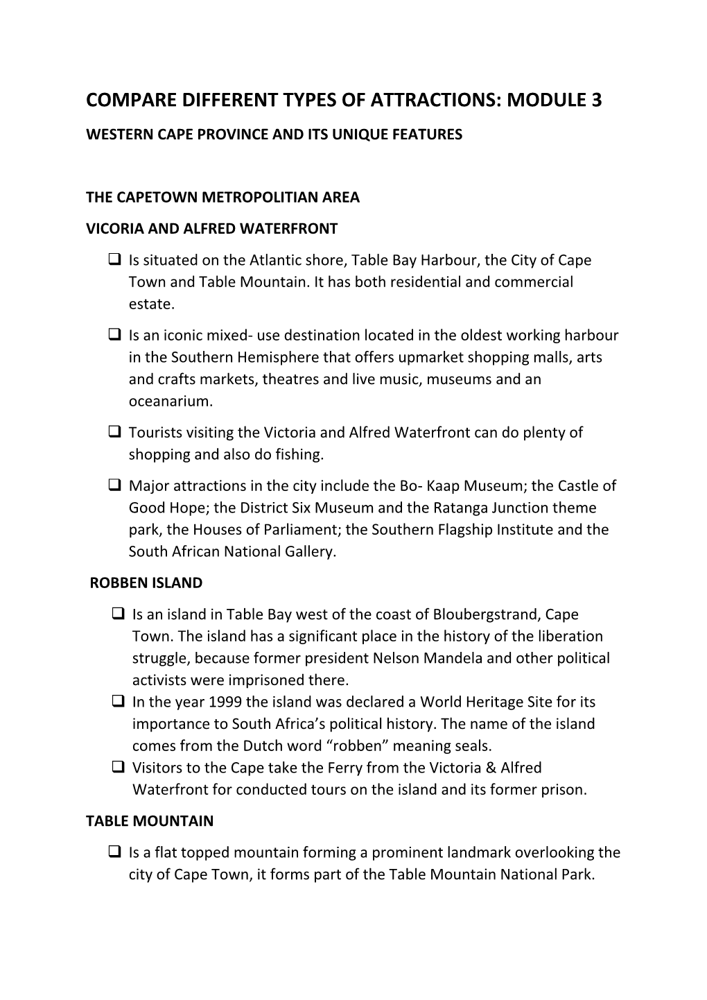 Science of Tourism Module 3 of Topic 2 Part 6