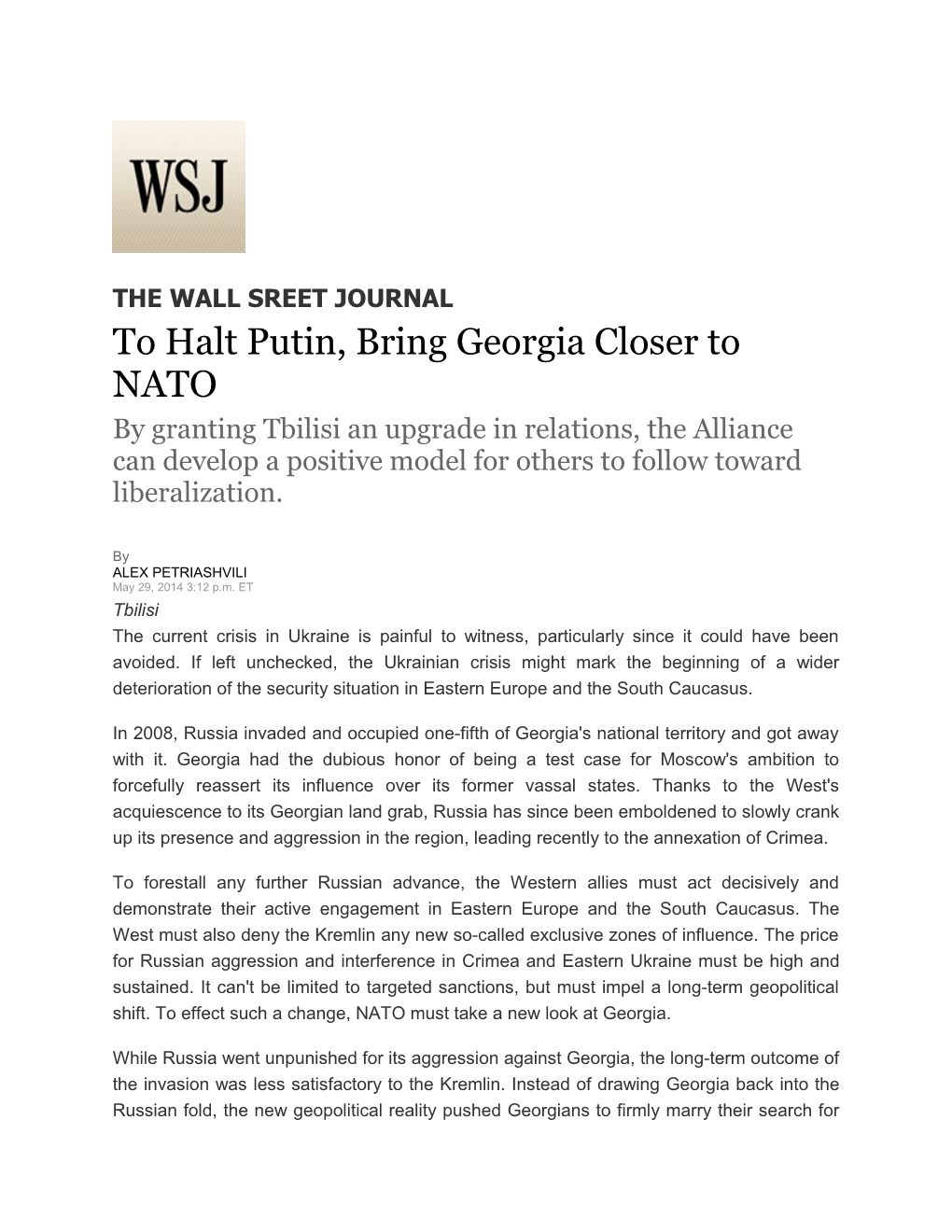 The Wall Sreet Journal