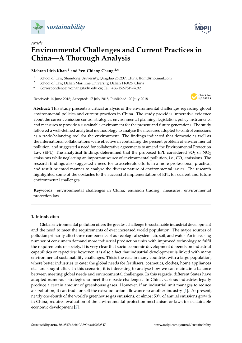 Environmental Challenges and Current Practices in China—A Thorough Analysis