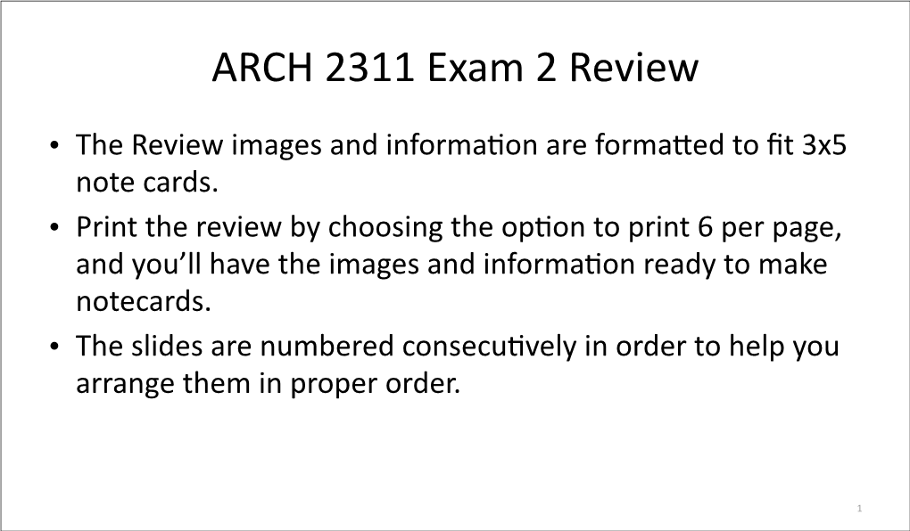 Exam 2 Review 2016