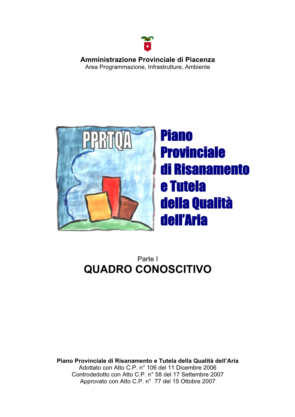 Piano Provinciale Di Risanamento E Tutela Della Qualità Dell'aria