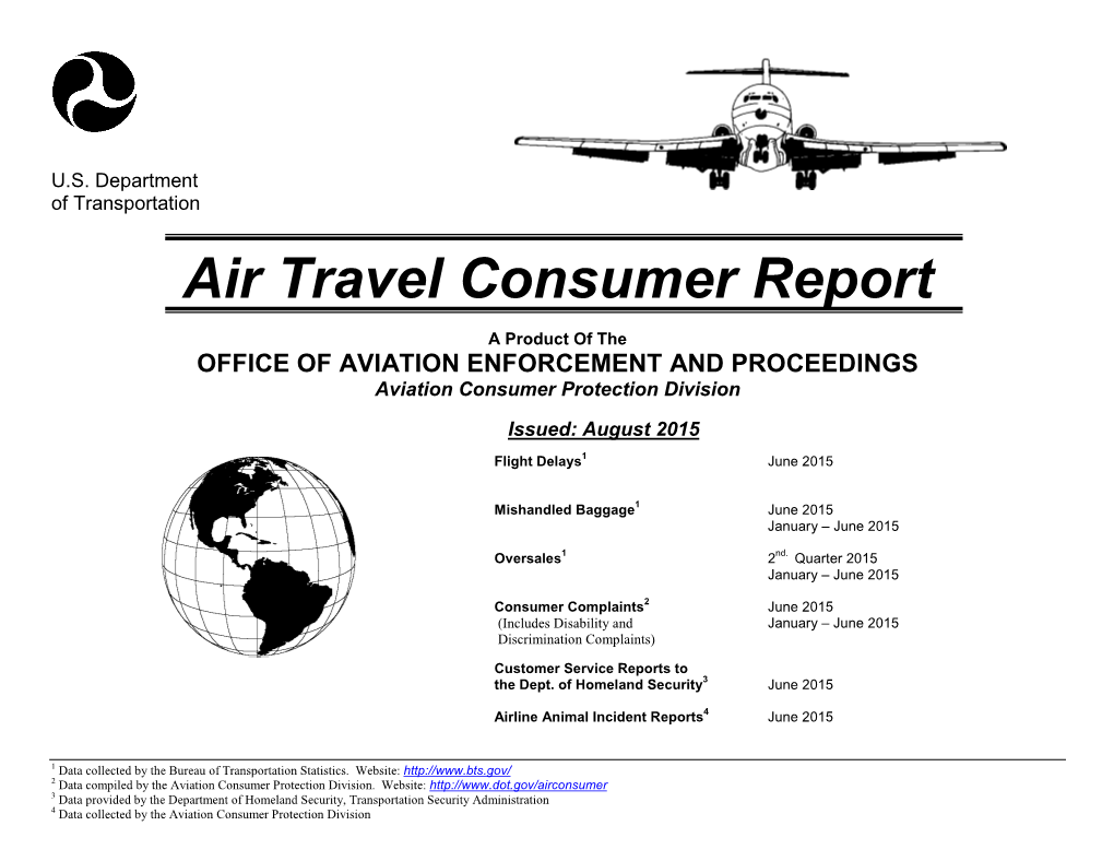 Air Travel Consumer Report