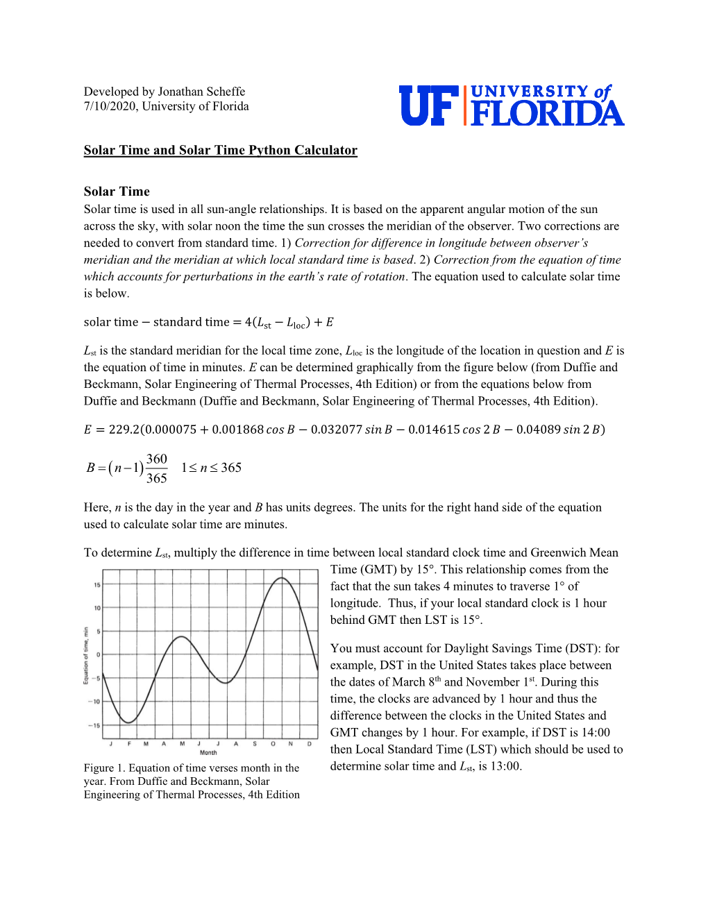 Solar Time and Solar Time Python Calculator Solar Time