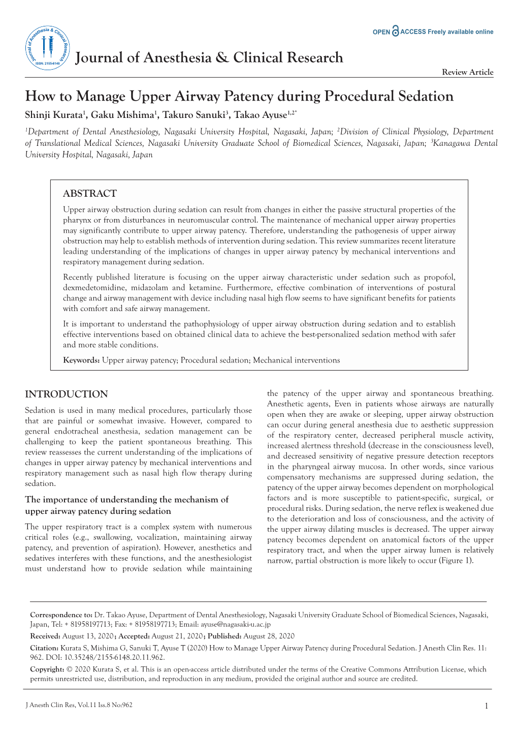 How to Manage Upper Airway Patency