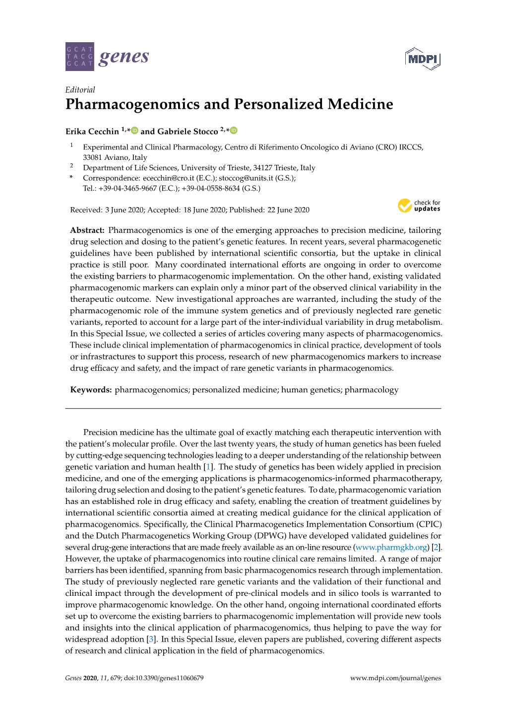 Pharmacogenomics and Personalized Medicine