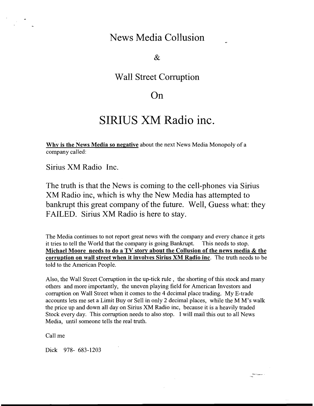 SIRIUS XM Radio Inc