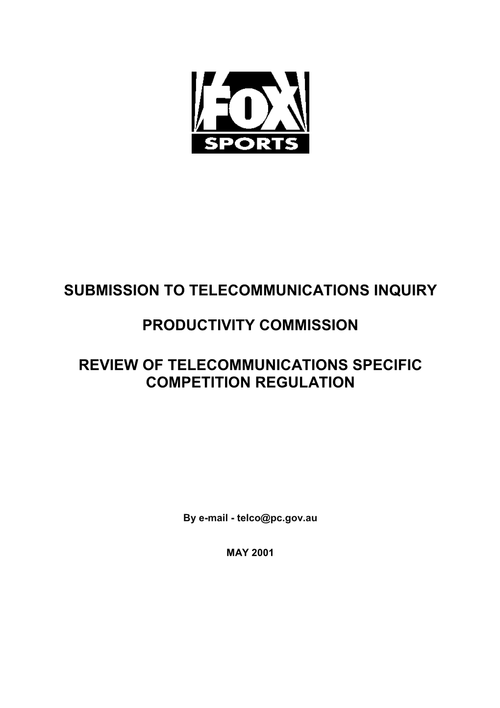 Submission to Telecommunications Inquiry