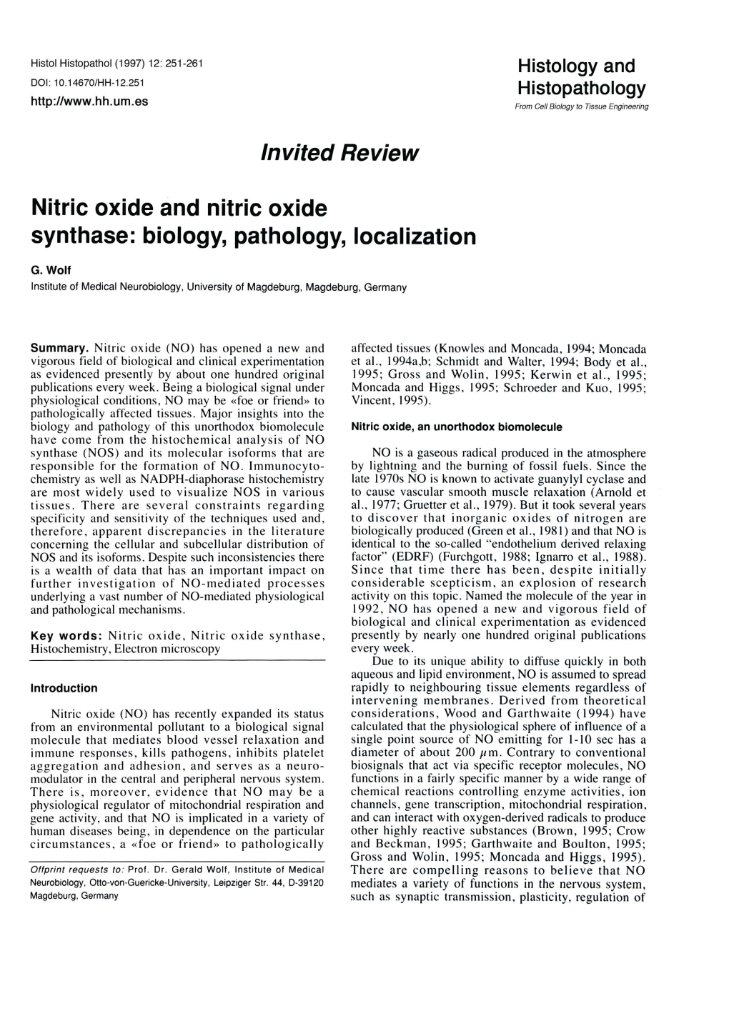 Nitric Oxide and Nitric Oxide Synthase, Biology, Pathology, Localization.Pdf