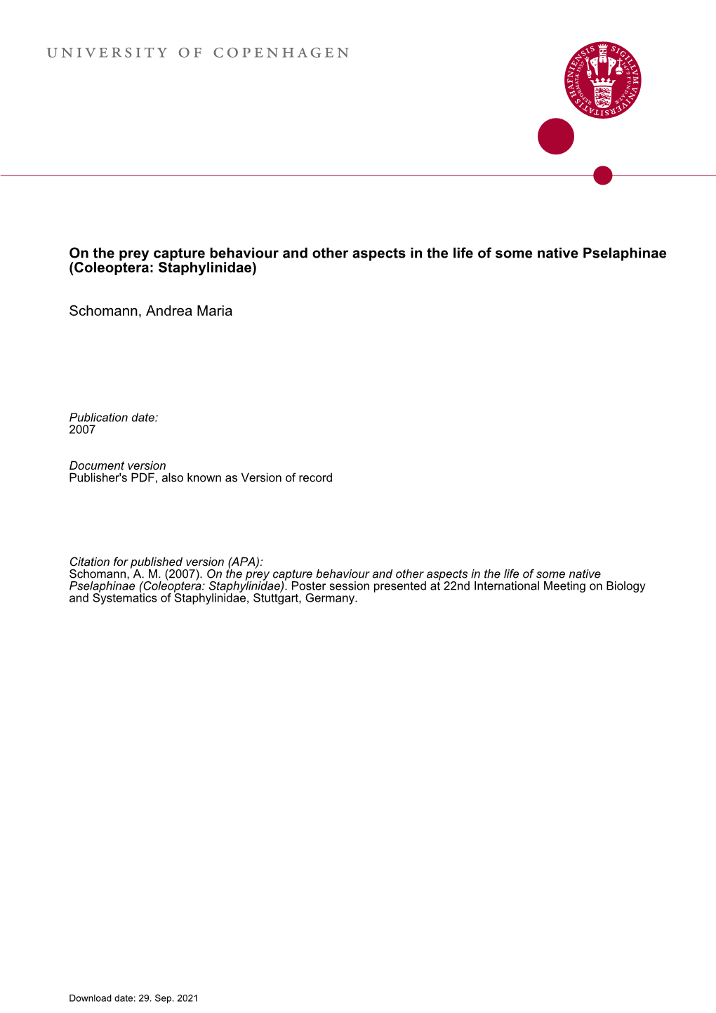 An Evalution on Staphylinid Beetles of Bozdağlar Mountain, Western