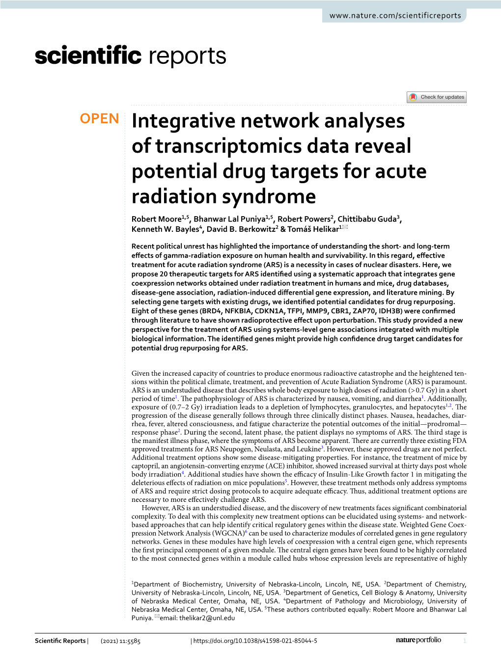 Integrative Network Analyses of Transcriptomics Data Reveal