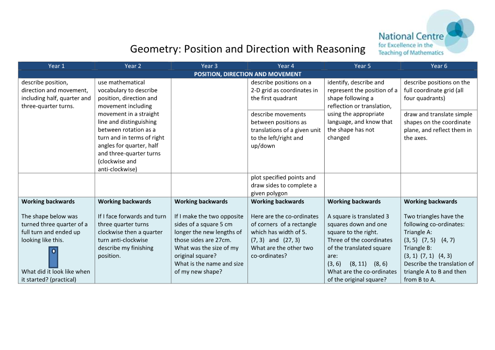 Position and Direction with Reasoning