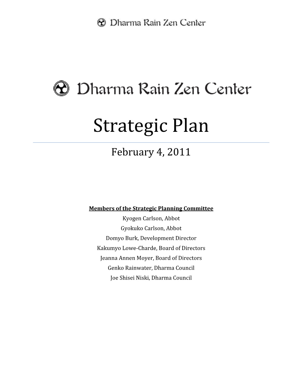 Strategic Plan February 4, 2011