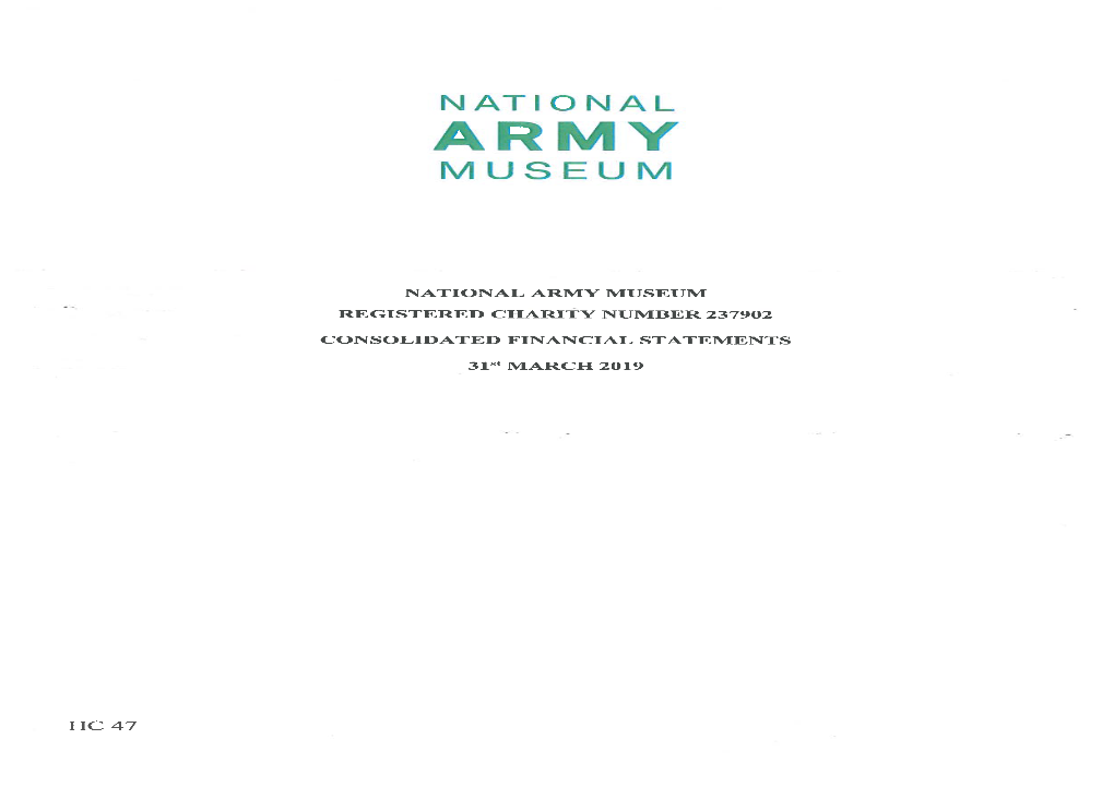 National Army Museum Consolidated Financial Statements 31 March 2019