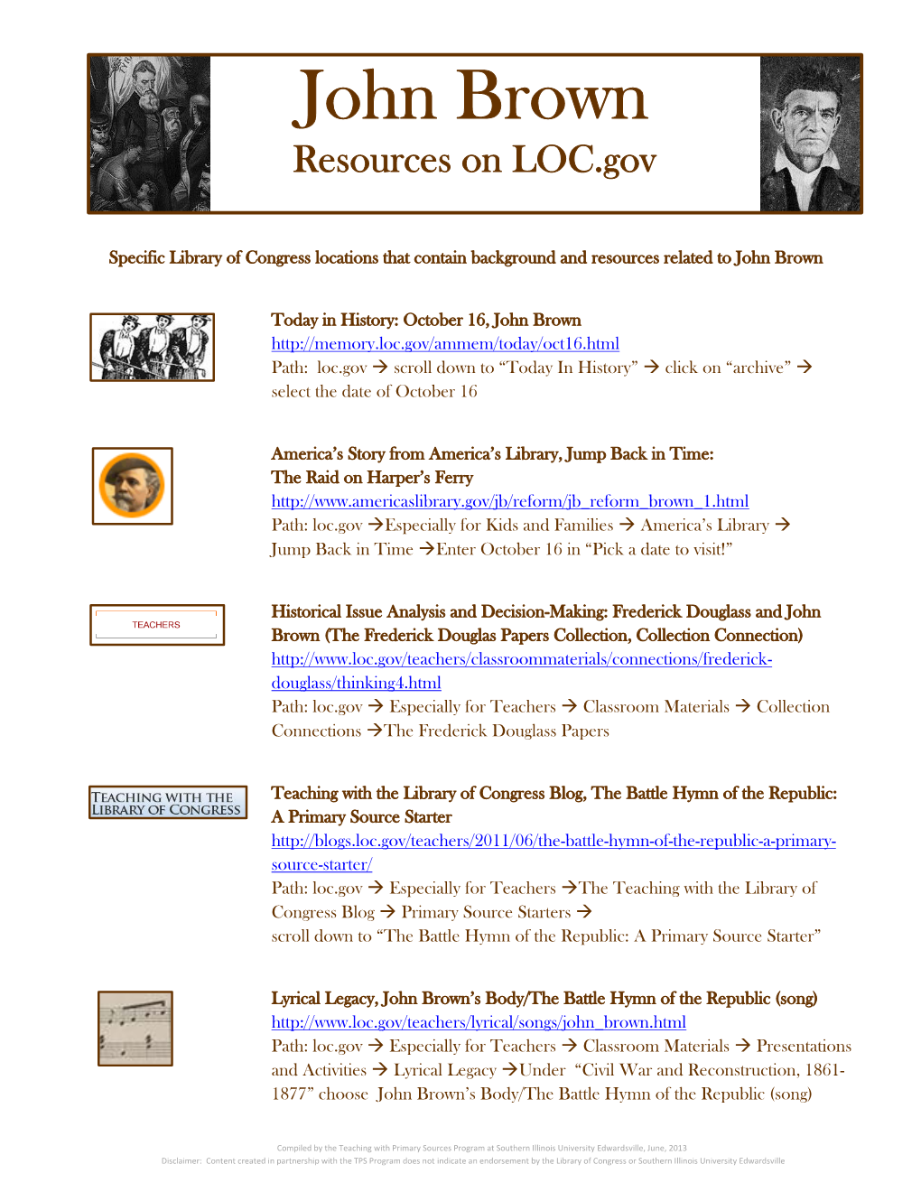 John Brown Resources on LOC.Gov