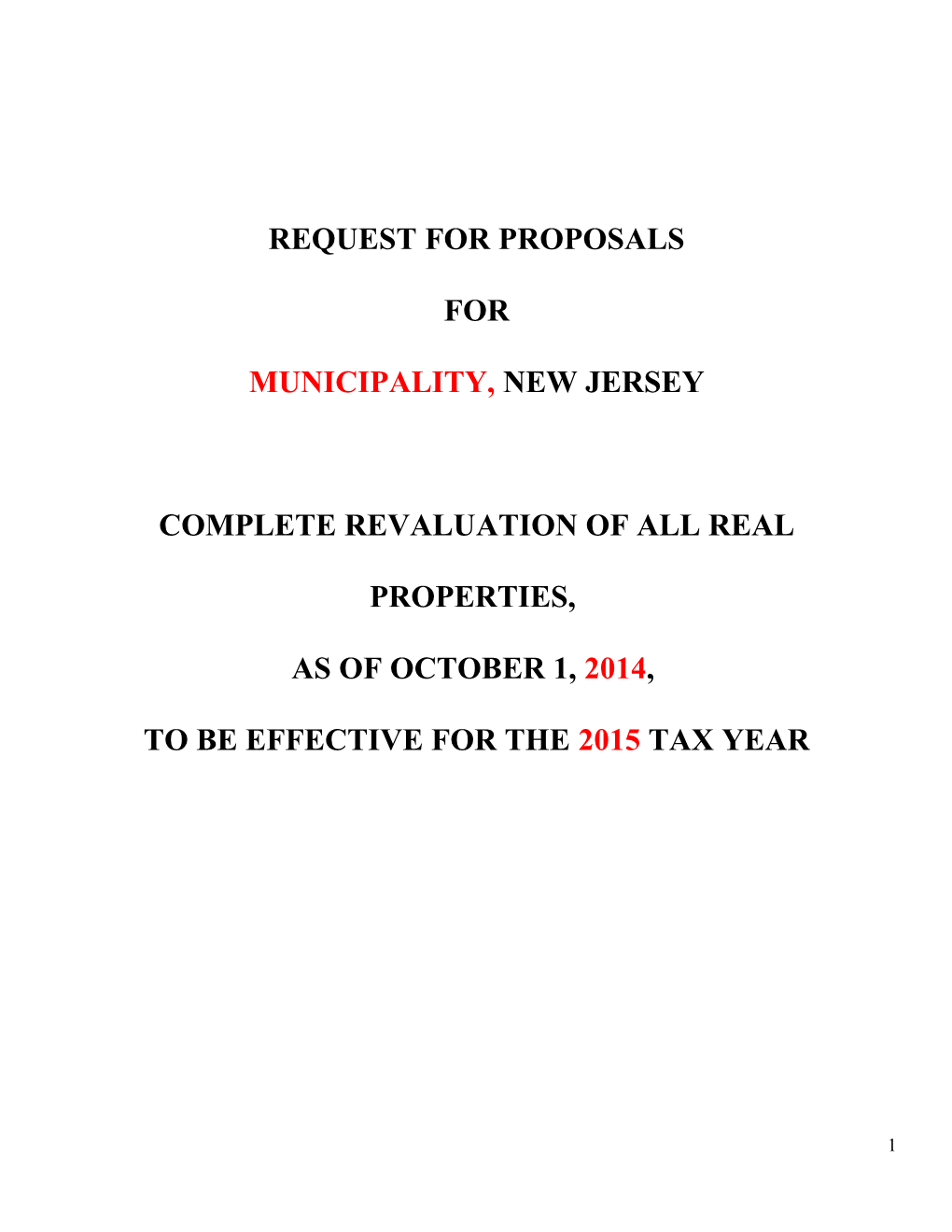 Request for Proposals s17