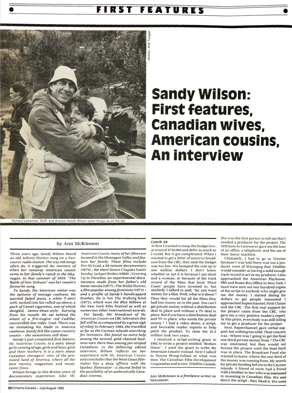 Sandy Wilson: First Features