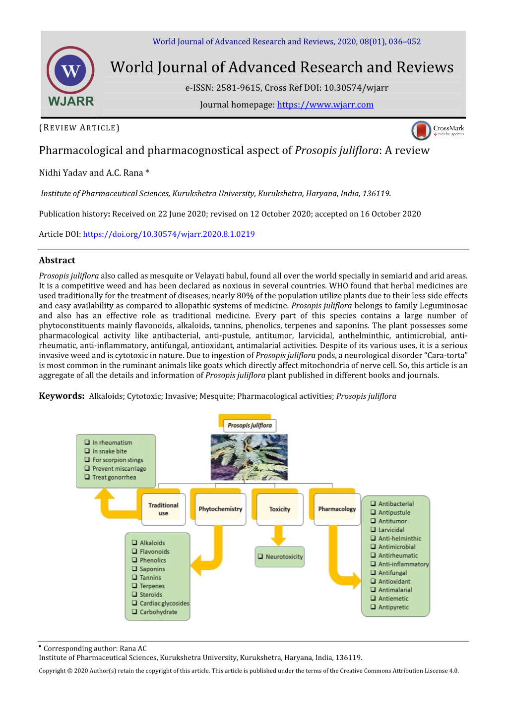 World Journal of Advanced Research and Reviews