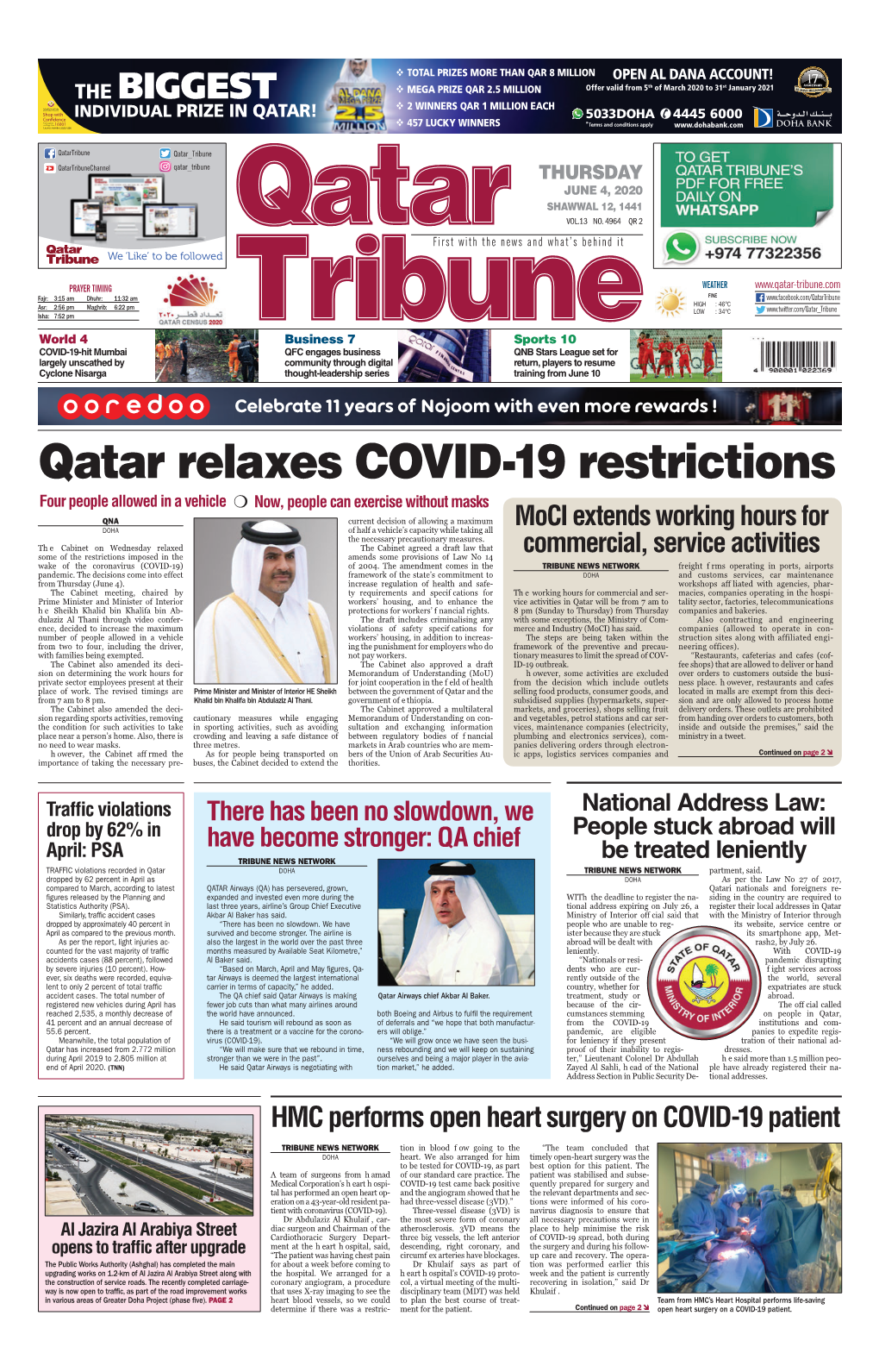 Qatar Relaxes COVID-19 Restrictions