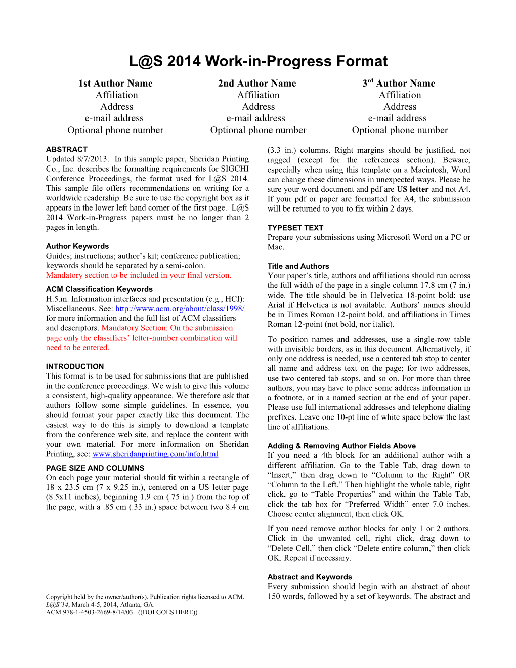 SIGCHI Conference Paper Format s1