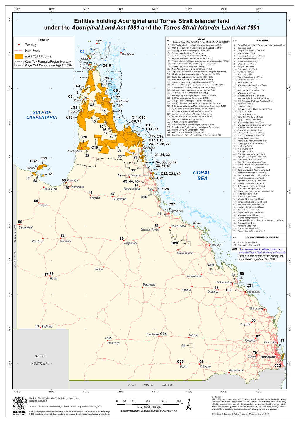 Under the Aboriginal Land Act 1991 and the Torres Strait Islander Land Act 1991