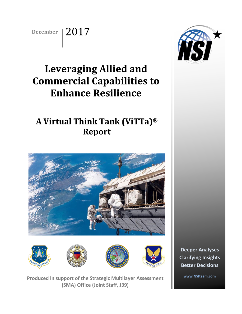 Leveraging Allied and Commercial Capabilities for Resilience 1