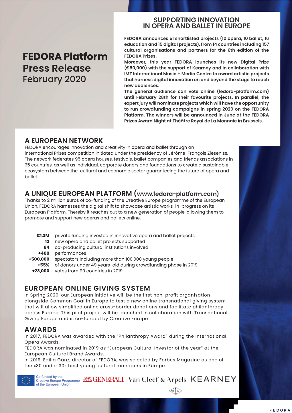 FEDORA Platform Press Release