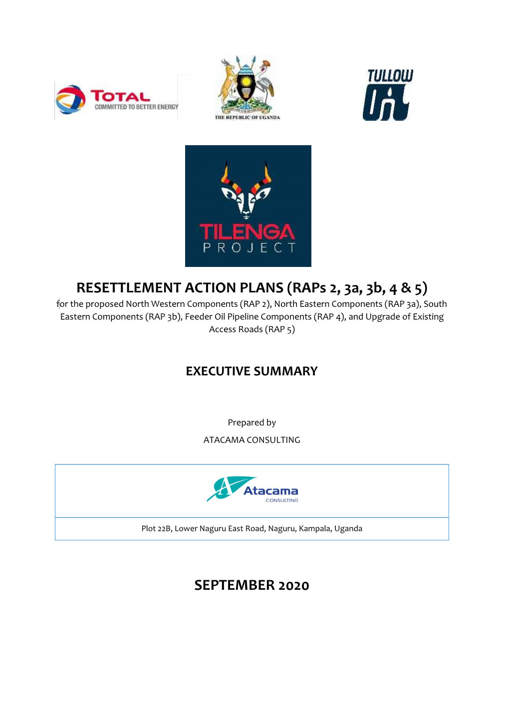 RESETTLEMENT ACTION PLANS (Raps 2, 3A, 3B, 4 & 5)