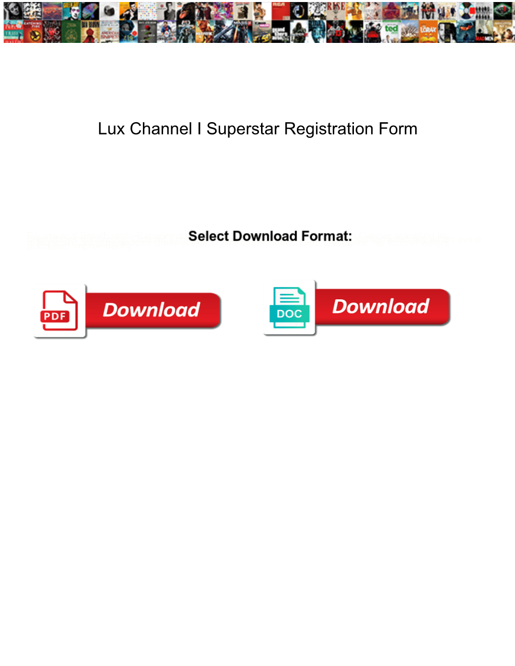 Lux Channel I Superstar Registration Form Dunlop