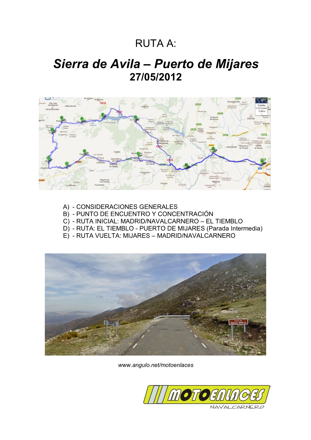 Sierra De Avila – Puerto De Mijares 27/05/2012