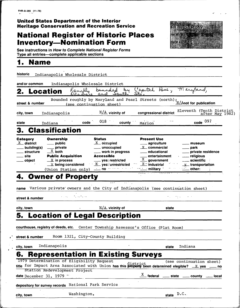 National Register of Historic Places Inventory—Nomination Form 1