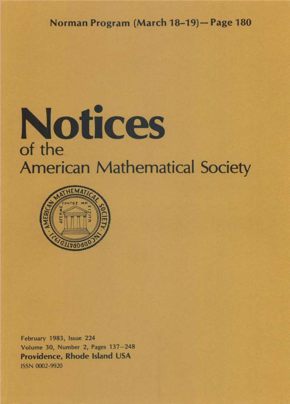 Notices of the American Mathematical Society