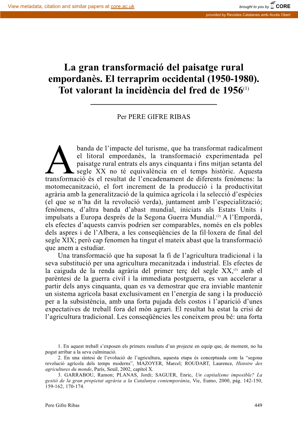 Tot Valorant La Incidència Del Fred De 1956(1)