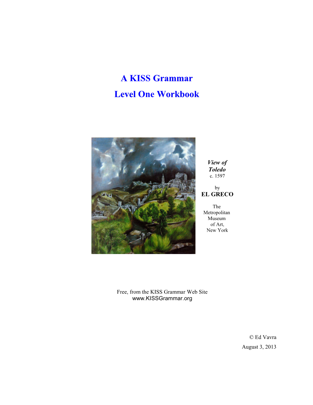 Level One Workbook