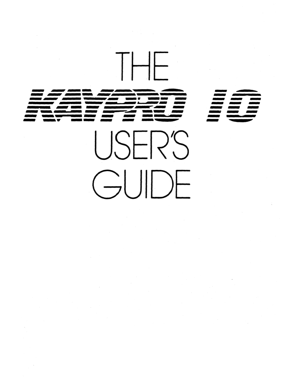 Kaypro 10 Users Guide 1983.Pdf