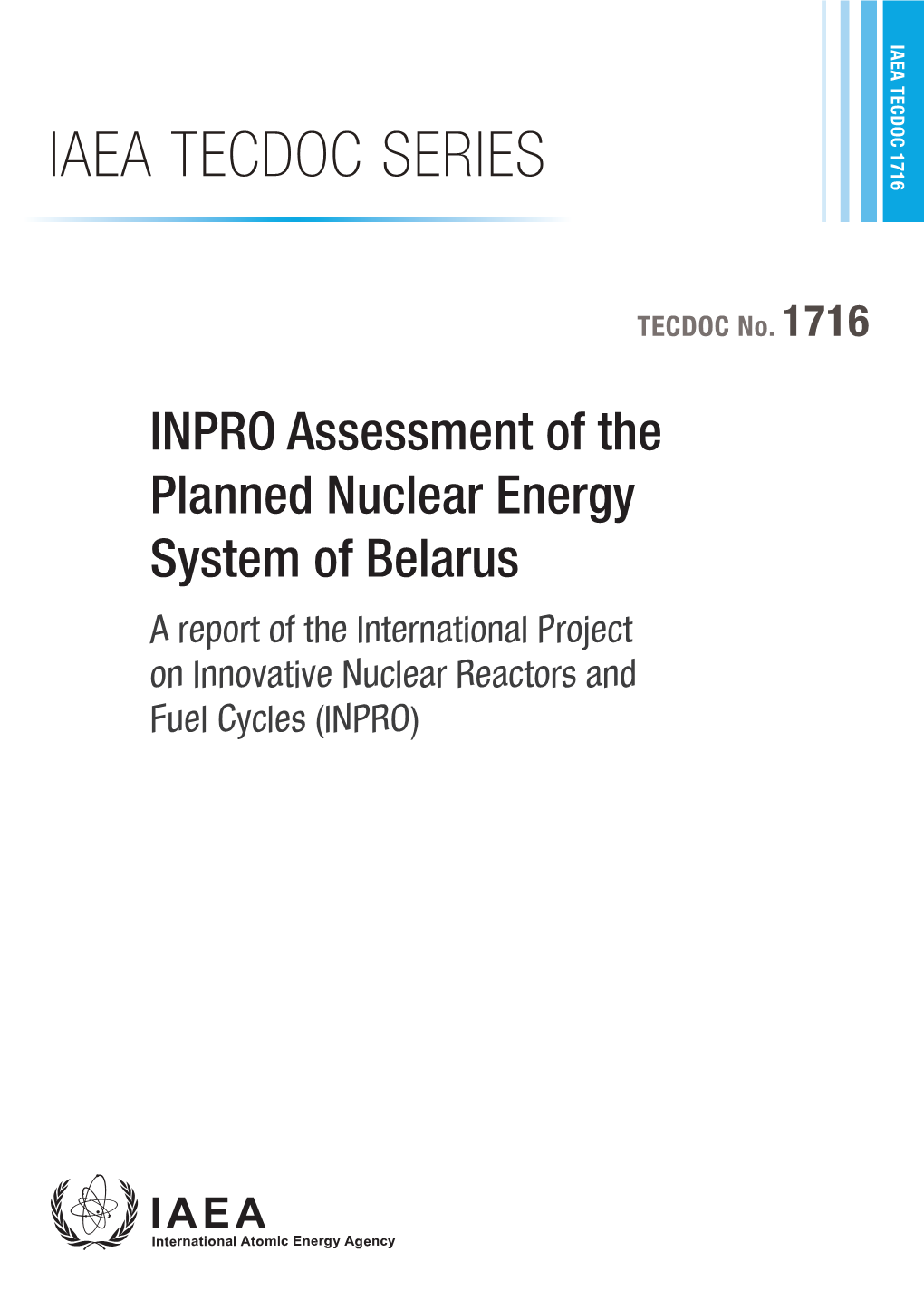 IAEA TECDOC SERIES INPRO Assessment of the Planned Nuclear System of Belarus Energy