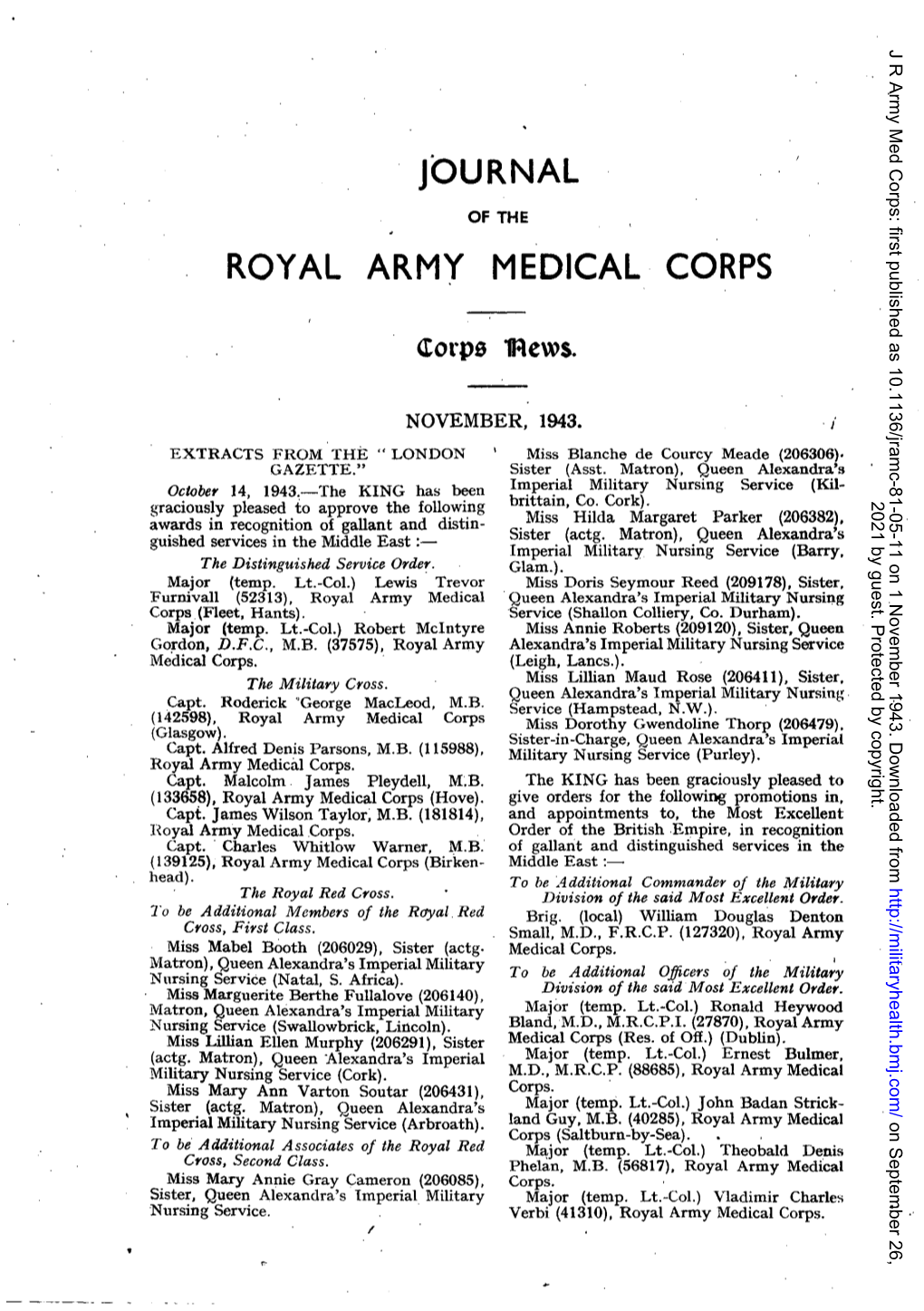 Royal Army Medical Corps