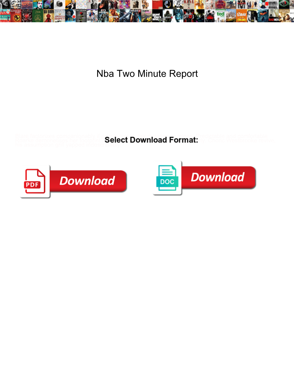 Nba Two Minute Report