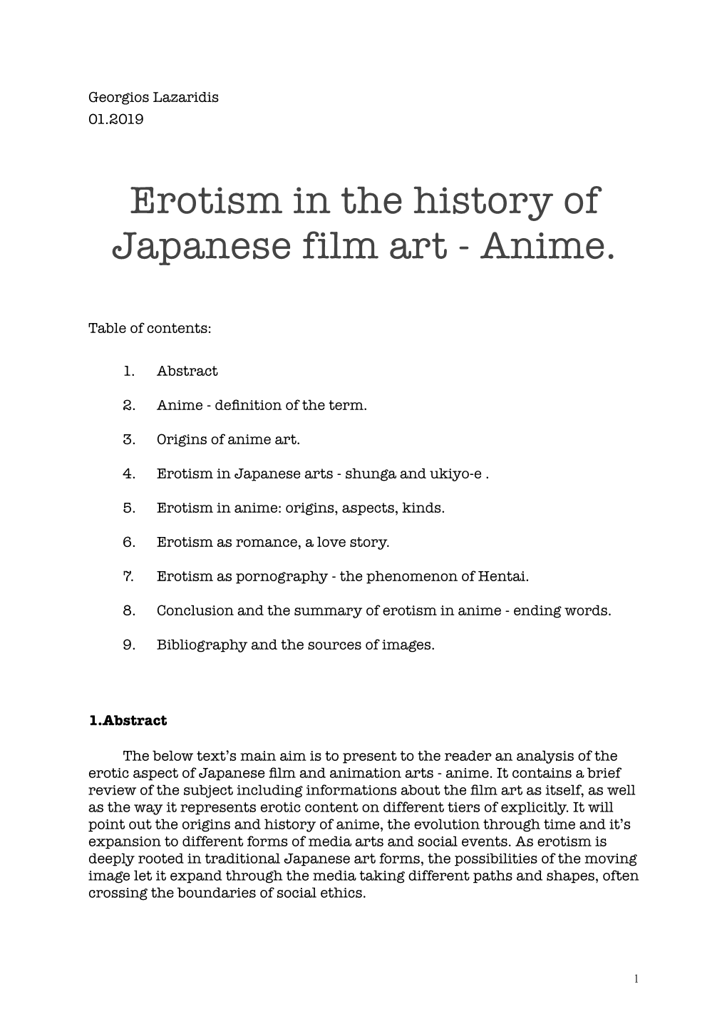 Erotism in the History of Japanese Film Art - Anime